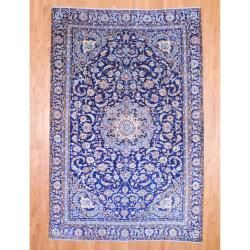 Persian Hand knotted Isfahan Navy/ Gold Wool Rug (8'4 x 12'6) 7x9   10x14 Rugs