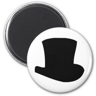 black top hat circus magician magnets