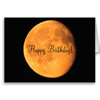 The Big Yellow Moon; Happy Birthday Cards