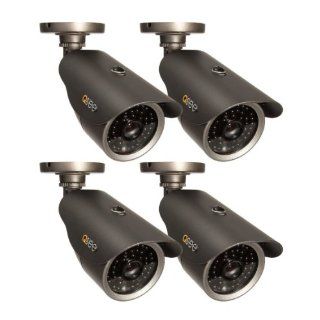 Q See QM6006 B4 4 Pack Weatherproof 600TV Line of Resolution 120ft Night Vision  Complete Surveillance Systems  Camera & Photo