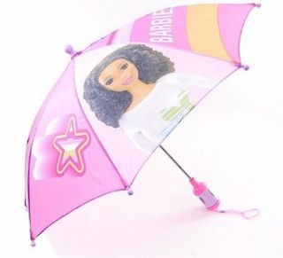 Barbie Kids Pink Folding Girls Umbrella Clothing