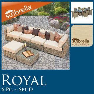 Royal Vintage Stone 13 Piece Sunbrella Outdoor Wicker Patio Furniture Set R06ds6  Outdoor And Patio Furniture  Patio, Lawn & Garden