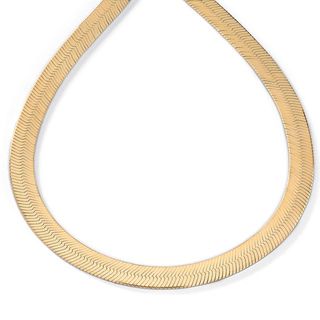 Toscana Collection 18k Yellow Gold over Sterling Silver 18 inch Herringbone Chain (8.8 mm) Palm Beach Jewelry Gold Over Silver Necklaces