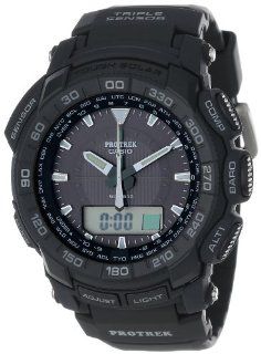 Casio Men's PRG550 1A1CR Pro Trek Triple Sensor Tough Solar Analog Digital Watch Casio Watches