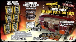 Borderlands 2 Swag filled Limited Edition Diamond Plate Loot Chest Version 2 Video Games