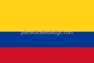 1/4 Sheet ~ Colombia Country Flag ~ Edible Image Cake/Cupcake Topper  Dessert Decorating Cake Toppers  Grocery & Gourmet Food