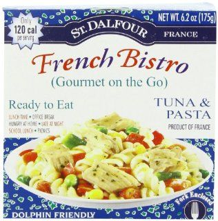 St. Dalfour Gourmet On The Go, Ready to Eat Tuna & Pasta, 6.2 Ounce Tins (Pack of 6)  Packaged Tuna Fish  Grocery & Gourmet Food