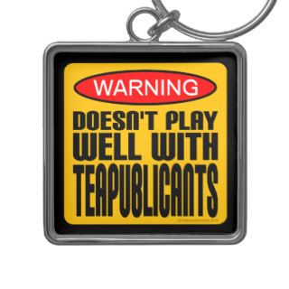 Warning Doesn't Play Well With Teapublicants Key Chain