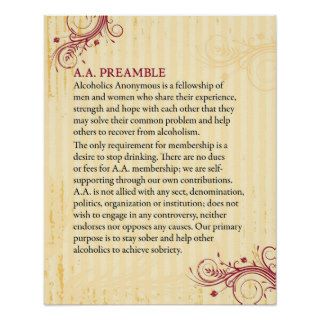 A.A. Poster Preamble