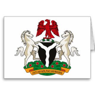 Nigeria Coat of Arms Greeting Card