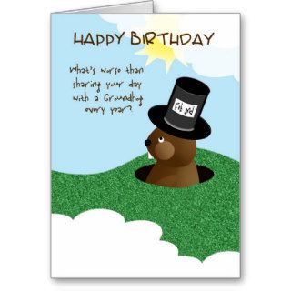 Happy Birthday Groundhog Day Feb 2nd Card