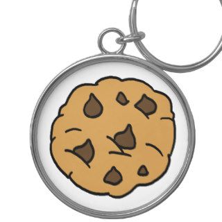 Cartoon Clipart HUGE Chocolate Chip Cookie Dessert Keychains
