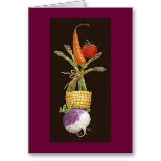 Vegetable tower card