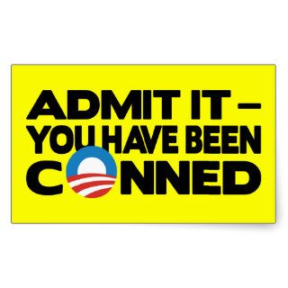 Admit It   You Have Been Conned Sticker