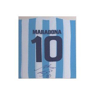 Diego Maradona Argentina Autographed #10 Jersey  Sports Related Collectibles  Sports & Outdoors