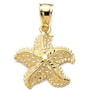 14K Gold Starfish Pendant Jewelry