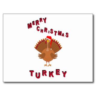 Merry Christmas Turkey Postcards