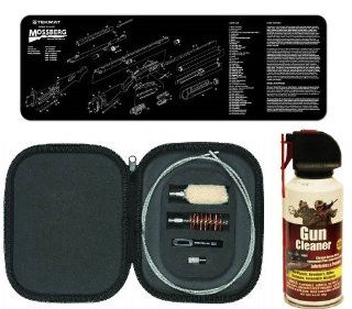 Ultimate Arms Gear Pro Gunsmith Armorer Tactical Cleaning Tube Chamber Barrel Cleaning Care Supplies Kit Deluxe 12 Gauge Shotgun Shot Gun in Field Carry Case with Flexible Cleaning Rod, Brushes, Swab, Slotted Tips and Patches + Work Tool Bench Mat For The 