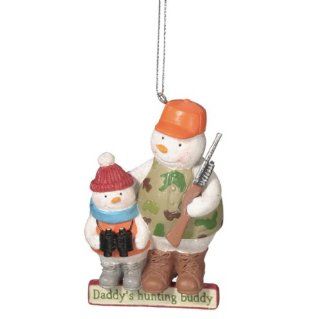Snowman with Hunting Buddy Christmas Ornament Sports & Outdoors