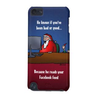 He Knows If You've Been Bad Funny Santa iPod Case iPod Touch 5G Cases