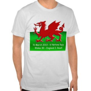 Nations Rugby Winners Commemorative Welsh Flag Tshirt