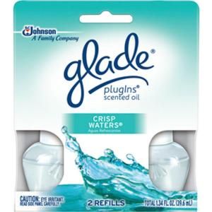Glade PlugIns 1.34 oz. Crisp Waters Scented Oil Air Freshener Refills (6 Pack) 71743