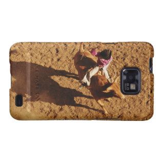 Above View of a Cowboy Riding a Bull Samsung Galaxy S Cases