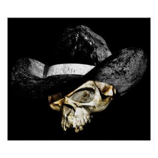 Skull Cowboy Hat Posters