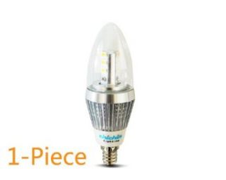LED Candelabra Bulb Brightest Model Dimmable 7 watt 1 Piece Bullet Top ChiChinLighting Perfect 60w replacement E12 base WARM WHITE color   Led Household Light Bulbs  