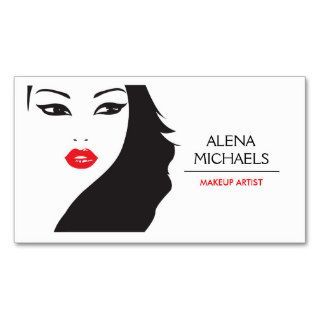 BLACK & WHITE GIRL   BEAUTY FASHION STYLE No. 2 Business Cards