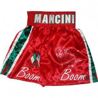 Ray Boom Boom Mancini Autographed Boxing Trunks  Sports Related Collectibles  Sports & Outdoors