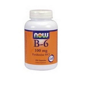NOW Foods Vitamin B 6, 250 Capsules / 100mg (Pack of 2) Health & Personal Care