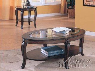 3pc SET Oval Coffee & End Table Set #AC 010450  