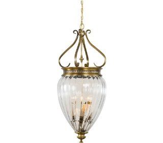 Murray Feiss F2356 Traditional / Classic 4 Light Foyer Pendant from the Bernadette Collection, Aged Brass   Ceiling Pendant Fixtures  