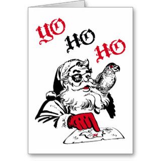 Pirate Santa Claus Card  Christmas Card  Holiday