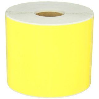 Aviditi DL635L Rectangle Inventory Color Coded Label, 6" Length x 4" Width, Fluorescent Yellow (Roll of 500)