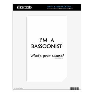 Bassoonist Excuse NOOK Color Decal