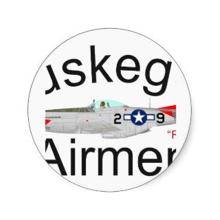 Tuskegee Airman P 51 Red Tails Mustang Sticker