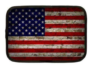 United States Flag Brick Wall Design Neoprene Sleeve   Fits all iPads and Tablets Computers & Accessories