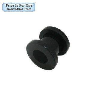 Black Acrylic Ear Plug   2 Gauge Jewelry