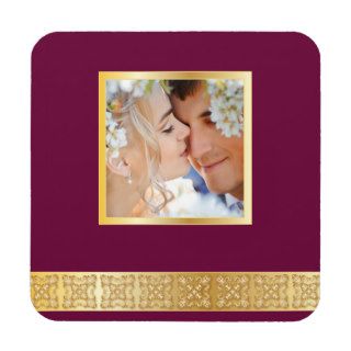 Gold Bronze Frame and Tiles Coasters