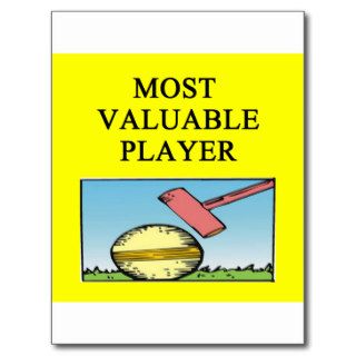 CROQUET most valuable player Post Cards