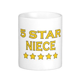 Funny Cool Nieces  Five Star Niece Mugs