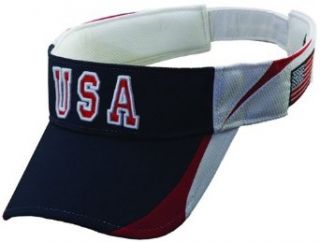 Patriotic Navy USA Visor at  Mens Clothing store Visors Headwear