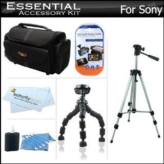 Accessories Kit For Sony HDR CX110, HDR CX130, HDR CX160, HDR CX360V, HDR CX560V, HDR CX700V, HDR HC9, HDR PJ10, HDR PJ30V, HDR PJ50V, HDR TD10, HDR XR150, HDR XR160, HDR XR550V HD Camcorder Includes 50 Tripod + Rugged Camcorder Bag / Case + 7 Flexible Tri