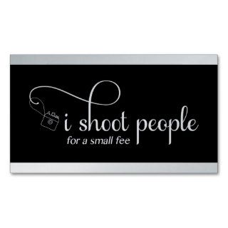 I shoot people for a small fee custom personalize business card template