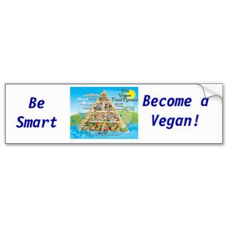 vegan pyramid 800x600, Be Smart, Become a Vegan Bumper Sticker