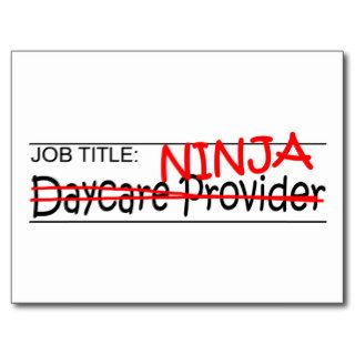 Job Title Ninja Daycare Postcards