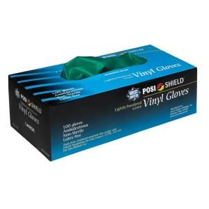 West Chester Lightly Powdered Green Vinyl Gloves, Medium   100 Ct. Box, sold by the case 2765/M