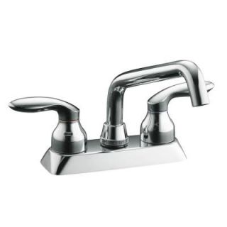 KOHLER Coralais 4 in. 2 Handle Low Arc Bathroom Sink Faucet in Polished Chrome K 15270 4 CP